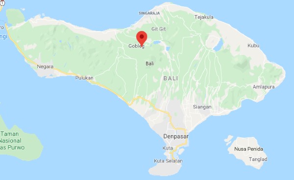 Situation de Munduk sur une carte de Bali
